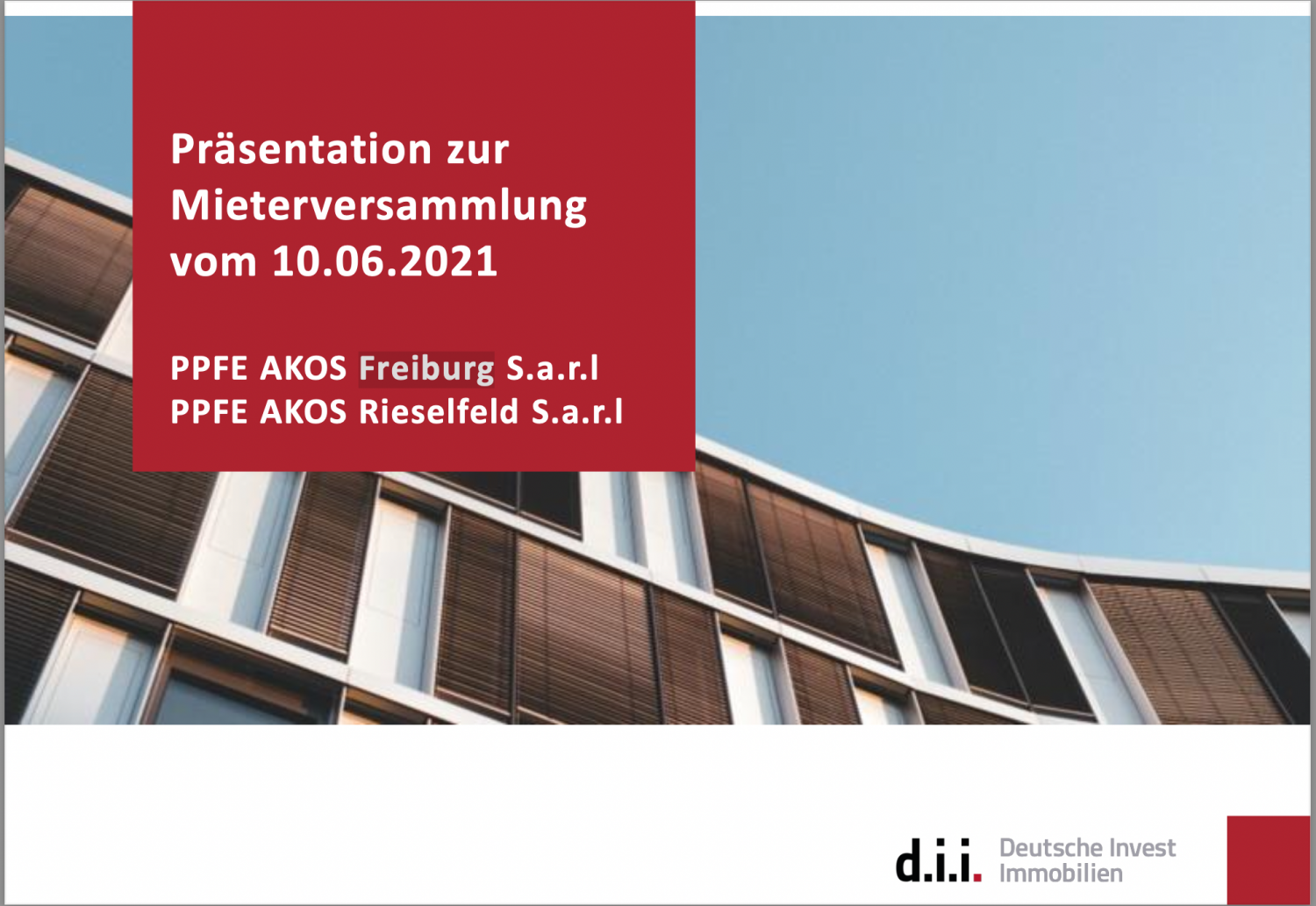 Präsentation zur Mieterversammlung vom 10.06.2021