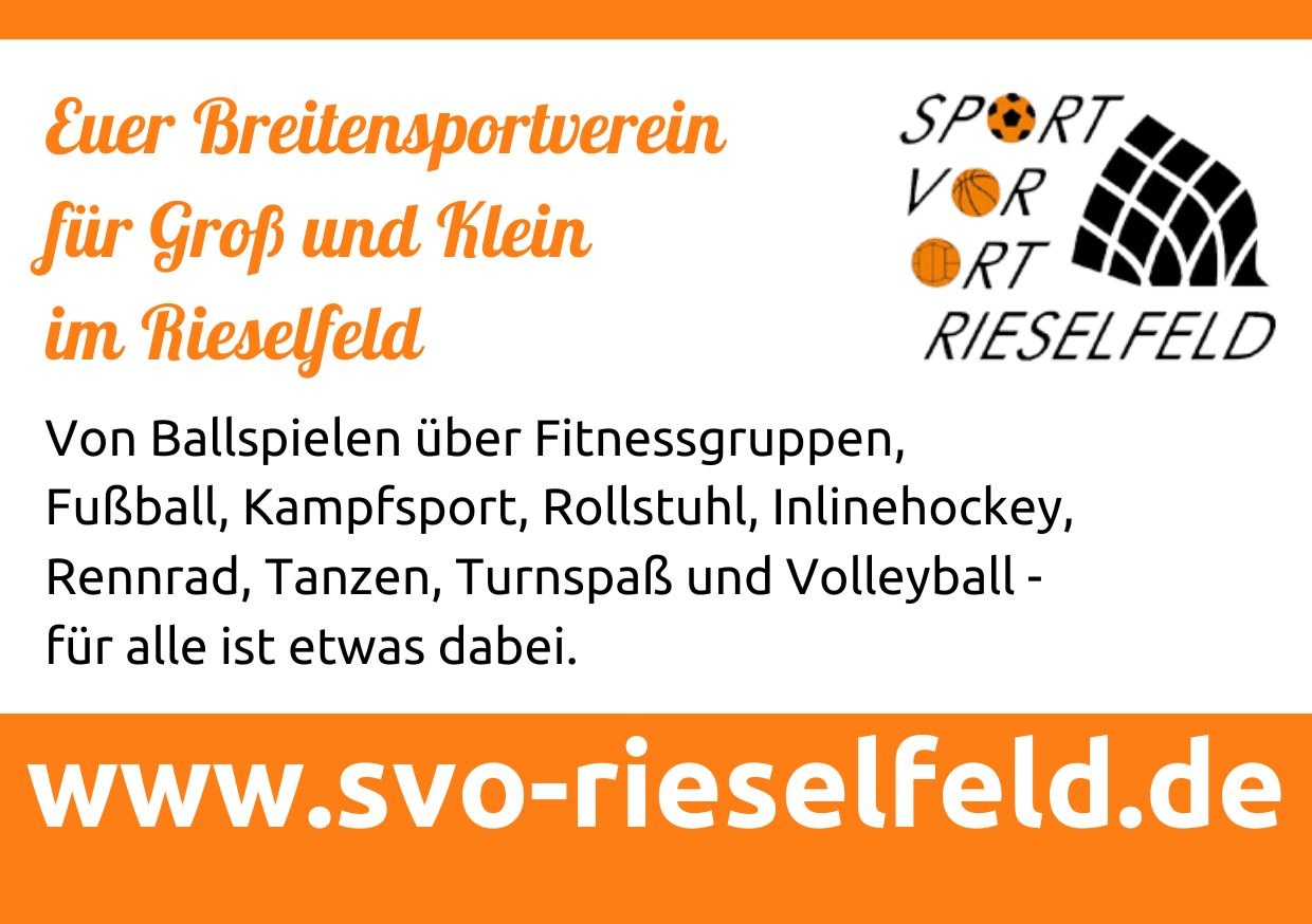 Anzeige Sport vor Ort Rieselfeld