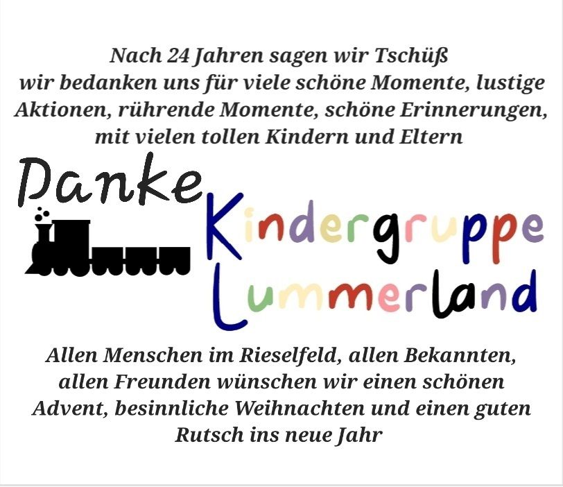 Kindergruppe Lummerland sagt nach 24 Jahren Tschüß