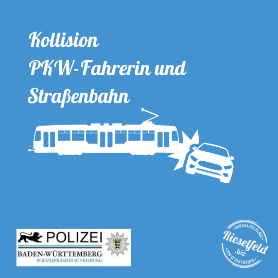 Kollision Straßenbahn und Auto