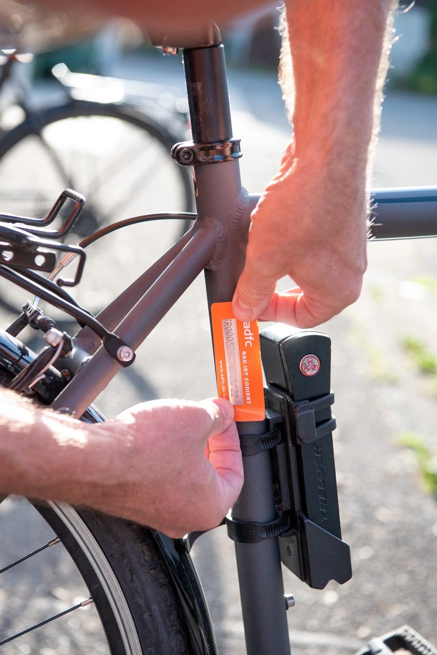 Codierung an Fahrradrahmen