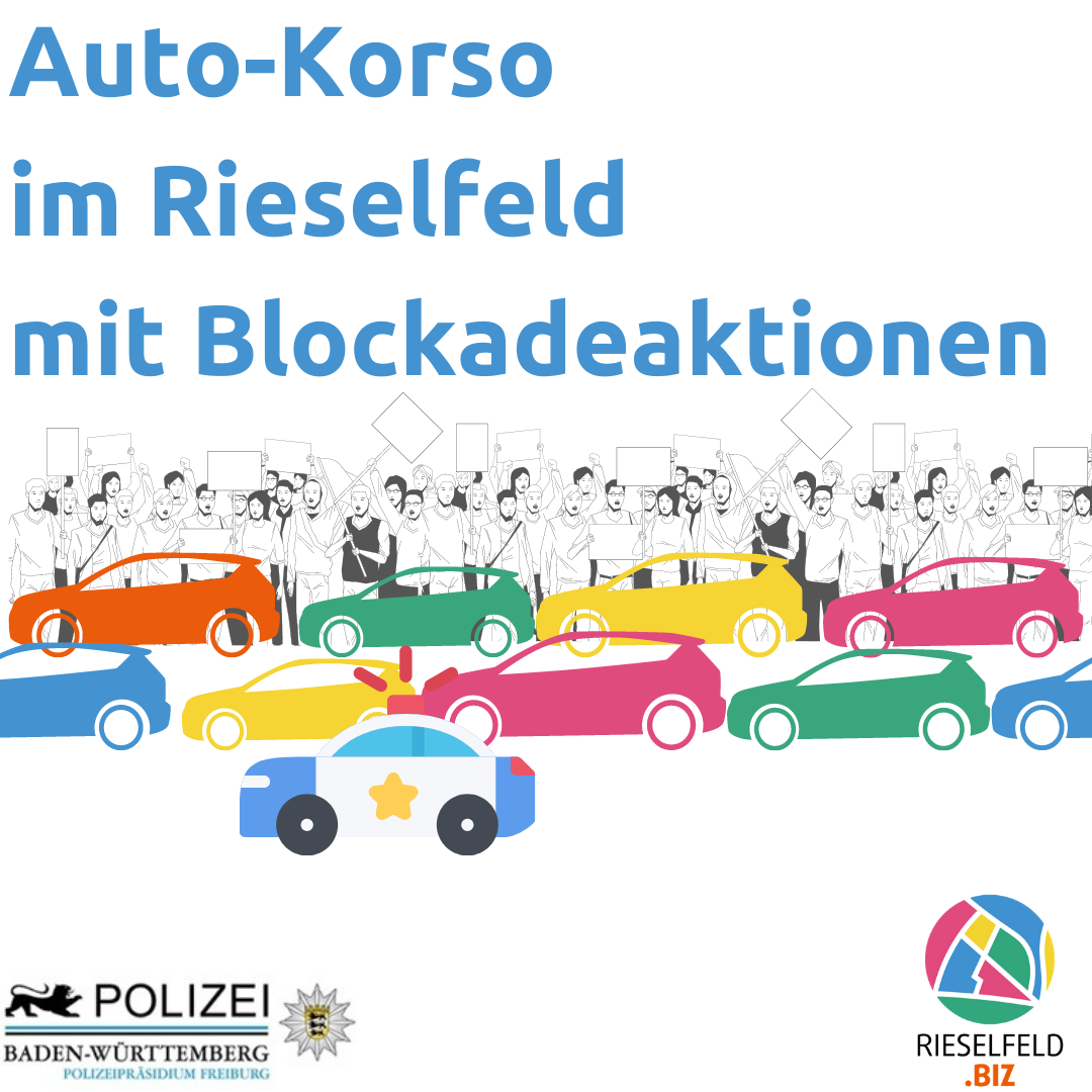Erneute Auto-Korso-Demonstration im Stadtkreis Freiburg