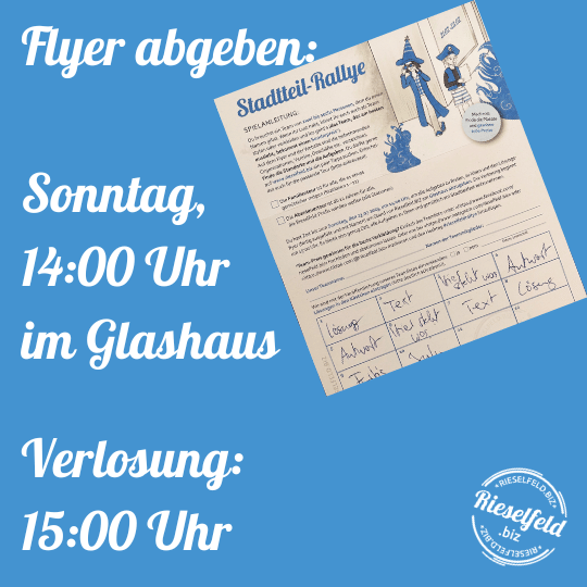 Rallye Preis Flyer abgeben Rieselfeld