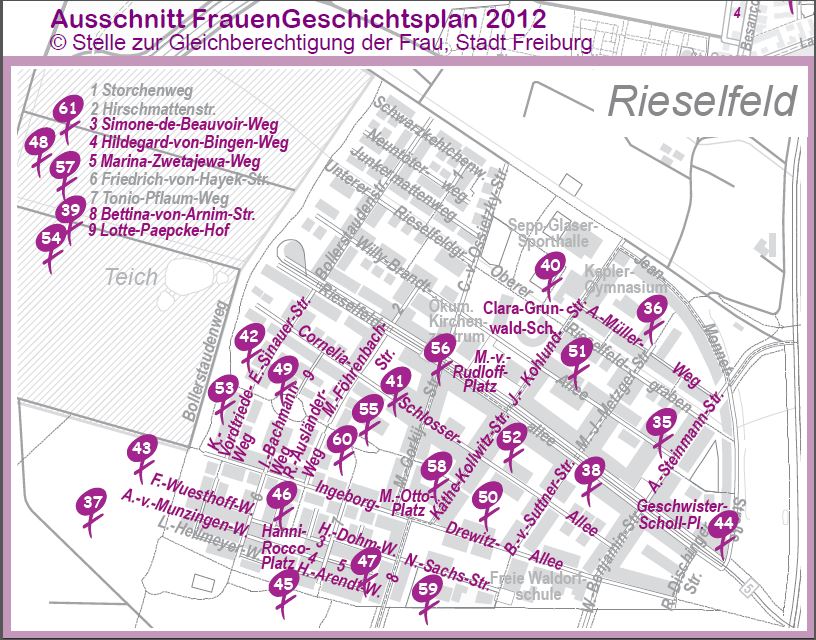 Straßenplan Rieselfeld