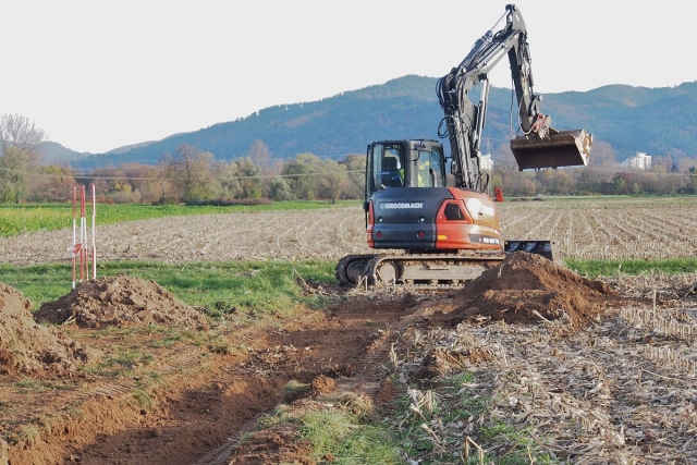 Bagger Dietenbach Ausgrabungen Rieselfeld Heiner Sigel 1