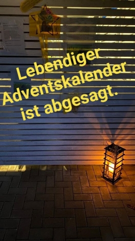 Adventskalender abgesagt