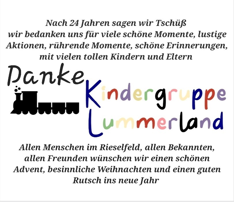 Kindergruppe Lummerland sagt nach 24 Jahren Tschüß