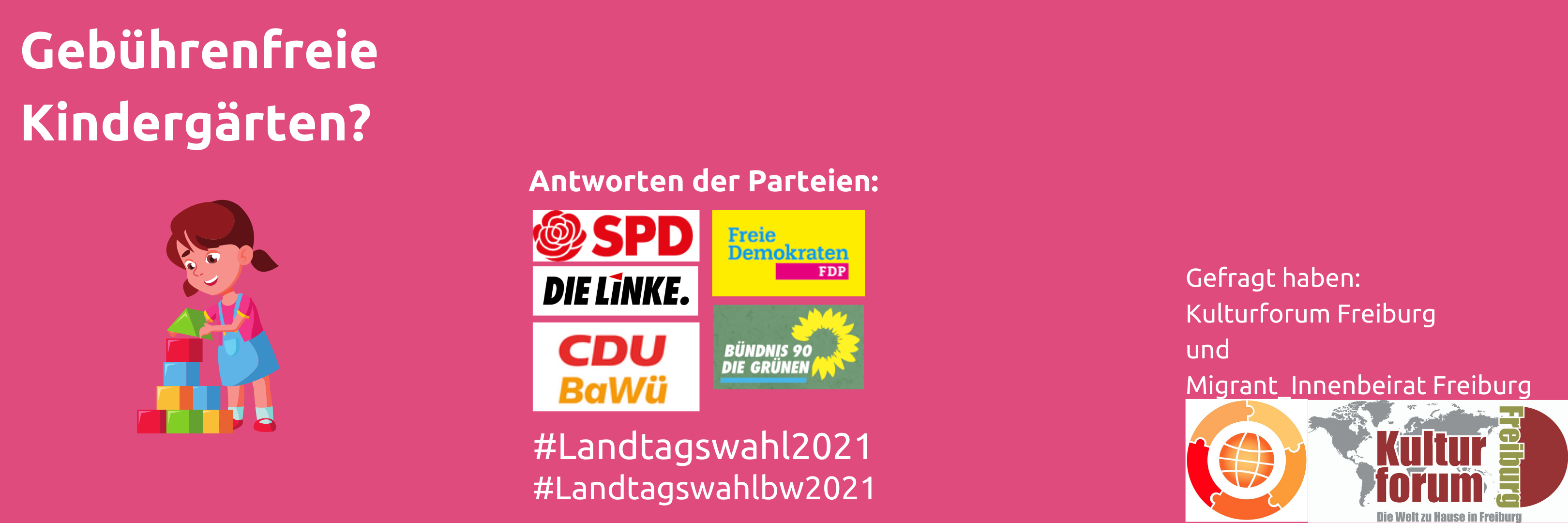 Parteien beantworten Fragen zum Thema: "Kinder und Jugendliche mit Migrationsgeschichte" - 3. gebührenfreie Kindergärten