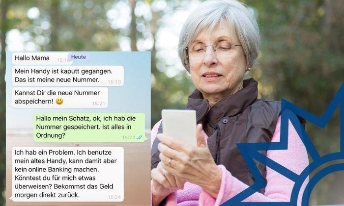 Beispiel Konversation zwischen Betrüger*in und Opfer