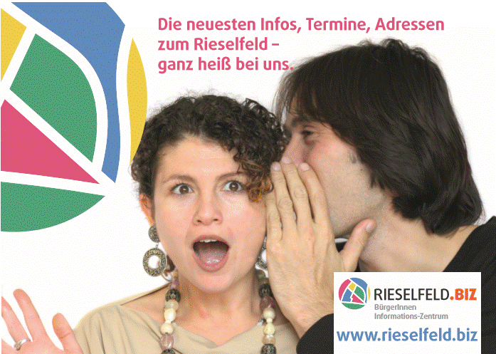Anzeige Rieselfeld BIZ