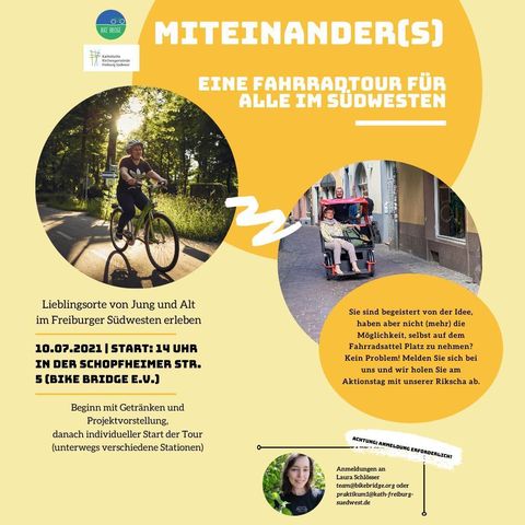 Miteinanders Fahrradtour Haslach Weingarten Rieselfeld