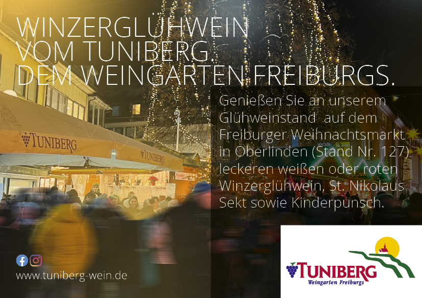Winzerglühwein vom Tuniberg auf dem Weihnachtsmarkt