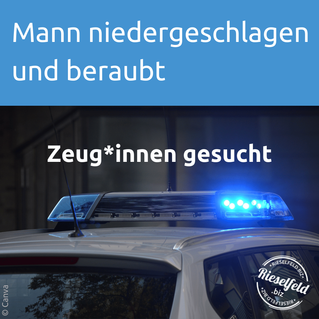 Mann niedergeschlagen und beraubt