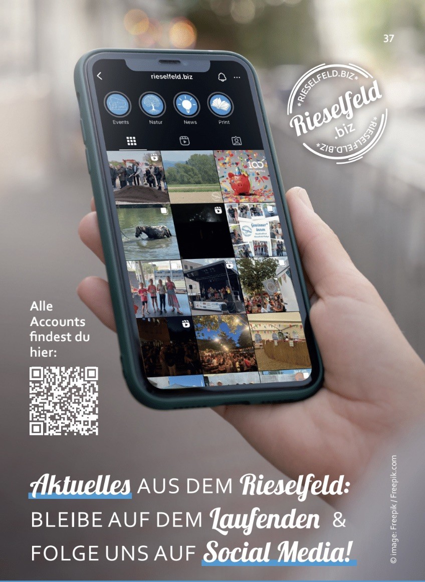 Rieselfeld.BIZ in den Social Media