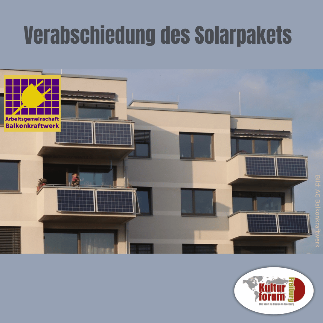Solarkraftwerke an Balkonen