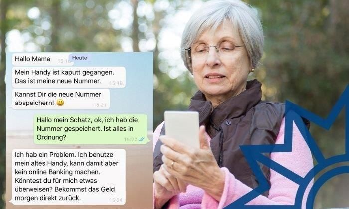 Beispiel Konversation zwischen Betrüger*in und Opfer