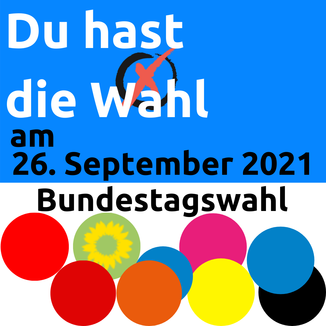 Wahlwerbung zur Bundestagswahl am 26. September 2021