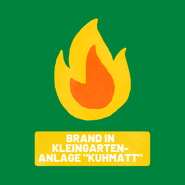 Feuer in Kleingartenanlage