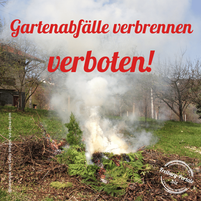 Keine Gartenabfälle verbrennen