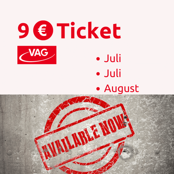 9 € Ticket ab jetzt verfügbar